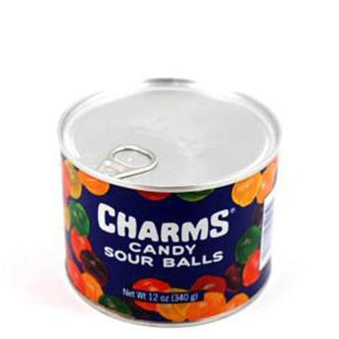 Charms Sour Balls, 12oz Resealable Can, The Hampton Candy Company