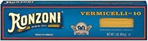 Ronzoni Vermicelli Macaroni 16 Oz. Pack Of 3.