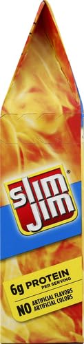 6g 0.28 oz. (14 Count) Slim Jim Smoked Meat Sticks, Mild Flavor, Protein Per Serving, Snack Size