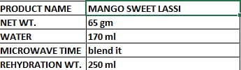 Store 65g, KDI Mango Sweet Lassi, Ready to Eat Freeze-Dried Yogurt Drink Mix, USDA Organic Certified