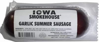 Iowa Smokehouse Sausage Summer Garlic 12OZ IS-SS12G
