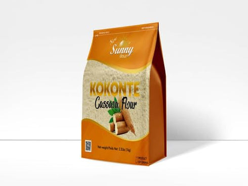 Sunny Gold Kokonte Cassava Flour, 2.2 lbs, Resealable Bag, Traditional African