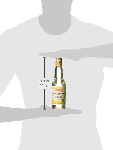 Sadaf Orange Blossom Water for Cooking - Food Grade Orange Blossom Water for Baking, Food Flavoring or Drinking - Ideal for Persian desserts, cakes or syrups - Product of Lebanon (10 fl Oz)