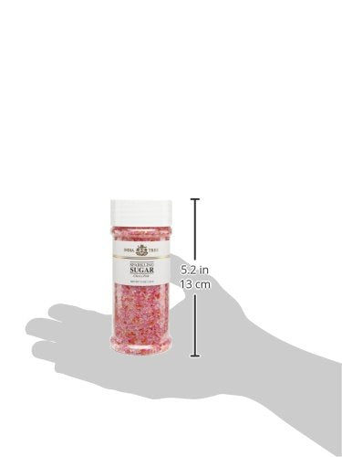 7.5 oz India Tree Cherry Pink Blend Sparkling Sugar, | Vibrant Pink, Red, Orange & White Decorating Sugar Mix