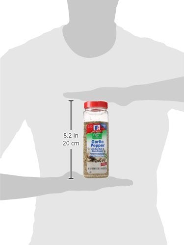 22 oz McCormick California Style Garlic Pepper, Kosher Certified by OU with Shaker Made in USA