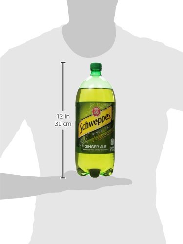 Schweppes 2 Ginger Ale Soda, Liter Bottle
