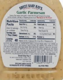 Generic (Pack 4) 16 Sweet Baby Ray's Garlic Parmesan Sauce & Marinade of Ounce, Complimentary item included
