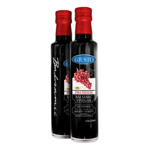 (8.5 Giusto Sapore Dark Balsamic Vinegar - Premium Italian Gourmet Gluten Free Brand- Imported from Italy and Family