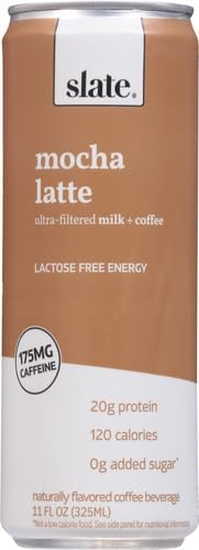 11 Oz (Pack 5) Slate Milk - High Protein Iced Coffee - Mocha Latte, Fl