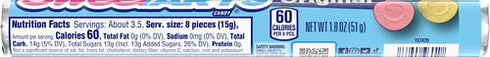 1.8 (Pack 2) SweeTARTS Original Roll, Ounce