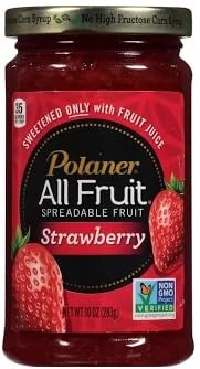 Make Your Day 15.25 Pack 2- Polaner All Fruit Spreadable Fruit, Concord Grape and Strawberry, Ounce of with Spreader