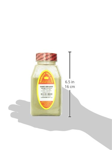 SAGE Ground Spices, Herbs, Seasonings in Large Jars, 7 oz