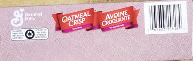 Oatmeal Crisp 570g/20.1oz, General Mills Family Size Triple Berry Cereal, (Imported from Canada)