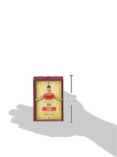 PRIDE OF SZEGED Rib Rub, BBQ Pork and Beef Seasoning Spice Mix, 5oz Tin, 1-Count