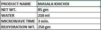 Store 85g KDI Masala Khichdi, Ready to Eat Indian Spiced Rice, USDA Organic, Freeze Dried Food, Fully Cooked