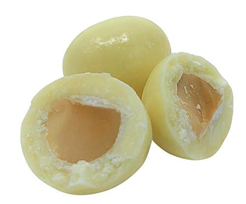 2 lbs White Chocolate Covered Macadamia Nuts by Its Delish, Bulk Bag, White Milk Chocolate Coated Macadamia Nuts
