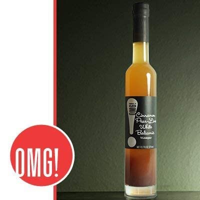375ml/12.7oz OMG! Oils: Cinnamon Pear-Lime White Balsamic Vinegar (Perfect for Dipping, Marinades, Glazing