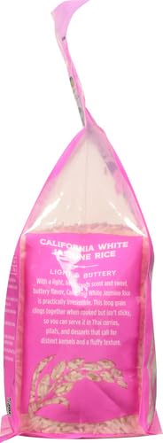 by Lundberg 32 Oz (Pack 2) Lundberg Jasmine Rice, Long Grain White Rice - Non-Sticky, Fluffy Aromatic Rice, Sustainably