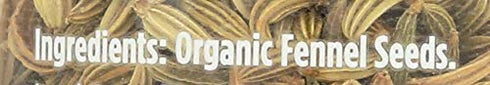 Spicely Organic Fennel Seeds Whole, 1.10 Ounce Jar, Certified Gluten Free