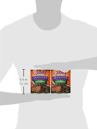 Glory Foods 27oz (Pack 4) , Seasoned, Kale Greens, Can