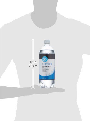 33.8 oz (Pack 6) Amazon Brand - Happy Belly Seltzer Sparkling Water, fl