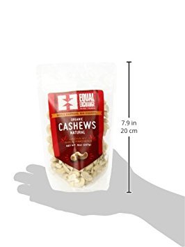 8 Equal Exchange Organic Natural Cashews, Ounce