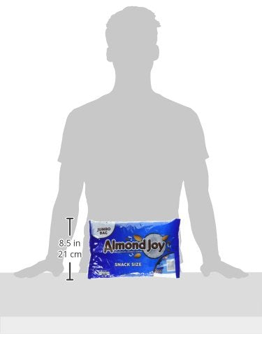 20.1 oz (Pack 2) ALMOND JOY Coconut and Almond Chocolate Snack Size, Candy Jumbo Bag
