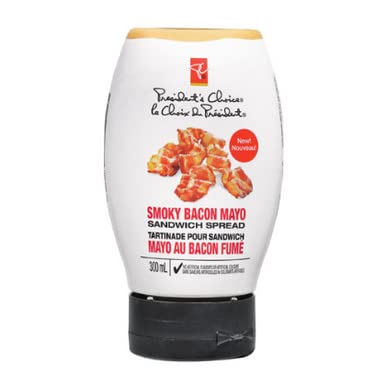 President Choice President's Choice Smoky Bacon Mayo Sandwich Spread, 300ml/10.1 fl. oz., {Imported from