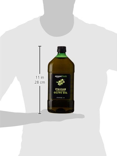 Amazon Fresh 2 (Pack 2) , Italian Extra Virgin Olive Oil, Cold Pressed, for Cooking, Liter