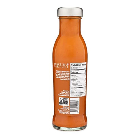 Sabatino Tartufi Truffle Hot Sauce, Gourmet Truffle Hot Sauce with Ripe Calabrian Chili Peppers, Infused With White Truffles, Kosher, Vegan, Vegetarian, Non-GMO Project Certified, 10 oz