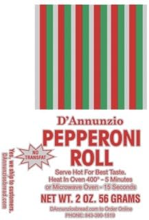 D'Annunzio 12 's Italian Bread: Pepperoni Roll, ct