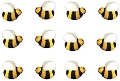 Oasis Supply Bumble Bees Sugar Cake Toppers, 48 pcs, Great for Cupcakes
