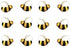 Oasis Supply Bumble Bees Sugar Cake Toppers, 48 pcs, Great for Cupcakes