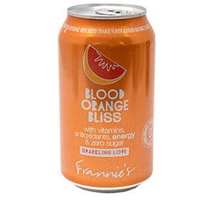 Frannie's 8-Pack 12 oz. Sparkling Beverage- Zero Calories & Sugar, Aspertame Free: fl. Cans (Blood Orange Bliss)