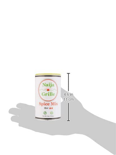 Naija Grille Seasoning - Hot All Purpose Spice Mix for Chicken, Beef, Fish, Vegetables - 5 oz Low Sodium