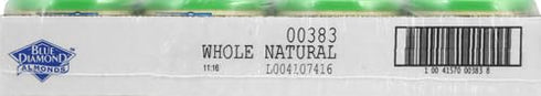 Blue Diamond Almonds, Raw Whole Natural, 6 Ounce (Pack of 1)
