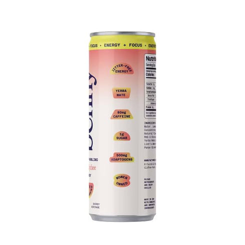 Generic 12 oz (Pack 6) Benny Peach Lychee Lightly Sparkling Energy Drink - Refreshing Peach Lychee Flavors, Clean