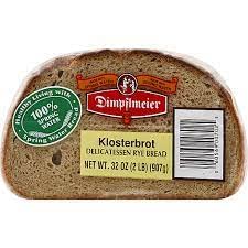 generic 32 oz Dimpflmeier Klosterbrot Authentic German Dark Rye Bread - Traditional European Monastery-Style Loaf