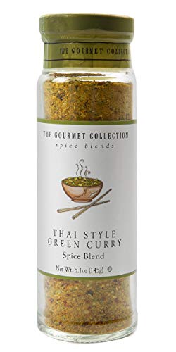 The Gourmet Collection Thai Style Green Curry Spice & Seasoning Blend - Spicy & Sweet for Chicken, Vegetables, Fish