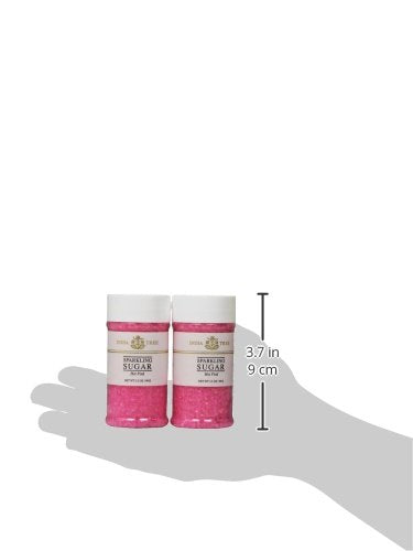 Pure Hot Pink Sparkling Sugar - Shimmery Sugar Sprinkles for Baking and Decorating, 3.5 Oz Jar (Pack of 1)
