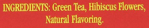 Hawaiian Islands Tea Company Hibiscus Honey Lemon Tropical Green Tea - All Natural, 20 Teabags