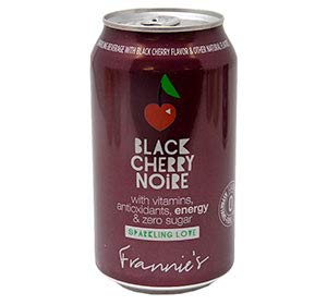 Frannie's 8-Pack 12 oz. Sparkling Beverage- Zero Calories & Sugar, Aspertame Free: fl. Cans (Black Cherry Noir)