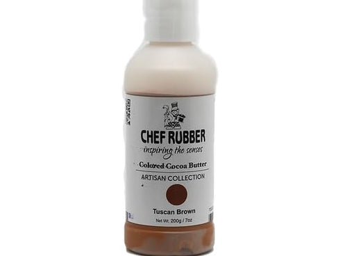 Generic Chef Rubber Cocoa Butter, Artisan Collection -Tuscan Brown, 7 Ounce