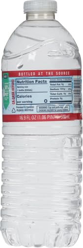16.9oz 24-Pack Crystal Geyser Natural Alpine Spring Water, Drinking Water Bottled at the Source, Bottles