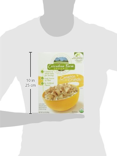 9.2 oz (Pack 2) Cascadian Farm Organic Cinnamon Crunch Cereal Box