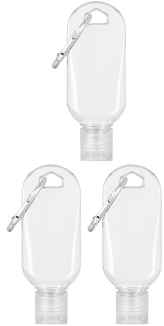 Pluzmecalm 3Pcs Transparent Portable Mini Ketchup Containers - Refillable Travel Size Hot Sauce
