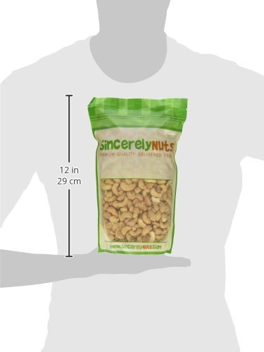 2 (LB). Sincerely Nuts Whole Cashews - Roasted and Unsalted | High in Protein Everyday Healthy Snack - Rich