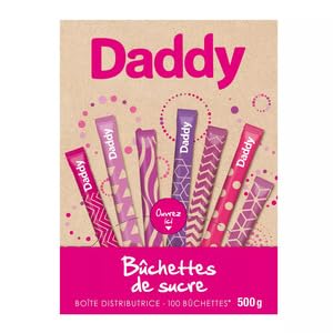 Daddy Sucre En Poudre Buchette x100 500g ( Powdered Sugar in Individual Packets