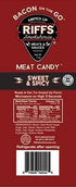 Pack 12 Bacon On The Go by Riffs Smokehouse - SWEET & SPICY - of Individually Sealed Strips of Bacon