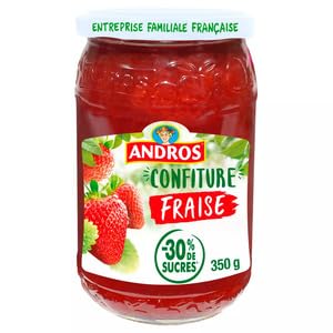 ANDROS Confiture Fraise Allegee 350g ( Strawberry Jam Low in Sugar 350g)